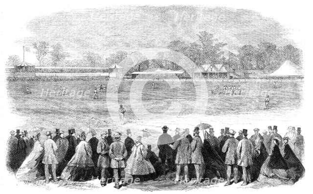 Cricket-match at Melbourne between the All-England Eleven and Twenty-Two of Victoria, 1864. Creator: Unknown.