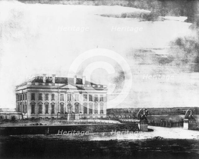 North view of the President's house in the city of Washington, c1810. Creator: Frances Benjamin Johnston.