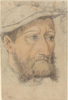 Portrait of a Bearded Man with a Beret, c. 1540. Creator: Heinrich Aldegrever.