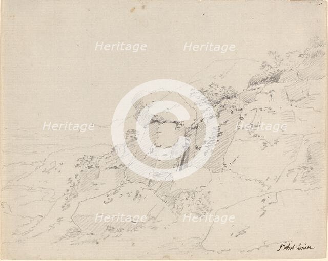 Glacial Boulders at the Edge of a Mountain, 1800/1810. Creator: Jean-Antoine Linck.