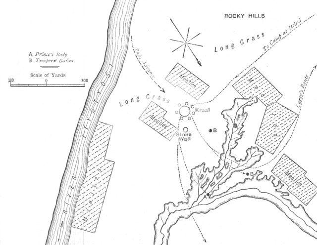 'Plan of the Ground Where Prince Louis Napoleon was killed, (June 1, 1879)', c1880. Artist: Unknown.