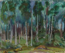 Birches in Vaaksy, 1919. Creator: Magnus Enckell.