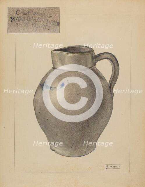 Pitcher, c. 1936. Creator: Frank Fumagalli.