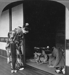 Three Japanese women, Japan, 1905.Artist: BL Singley