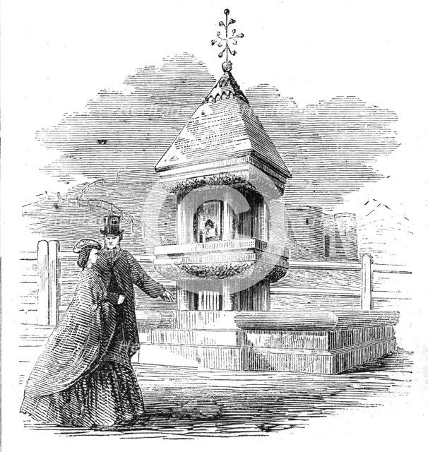 New drinking-fountain at Scarborough, 1860. Creator: Unknown.