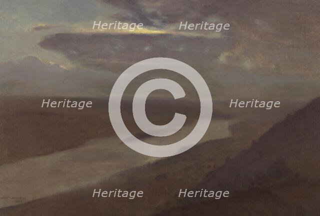 The Dniester River at Night, 1906. Creator: Jozef Chelmonski.