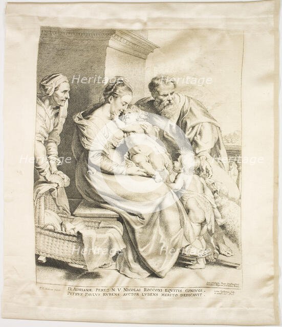 The Holy Family with Saint John and Saint Elizabeth, 1620. Creator: Lucas Vorsterman.