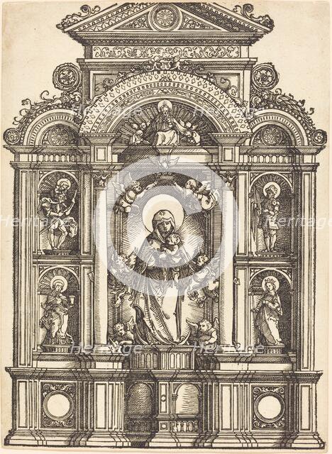 Altar with the Virgin and Child and Saints Christopher, Barbara, George and Catherine, c1520. Creator: Albrecht Altdorfer.