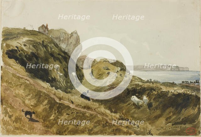 The Cliffs at Dieppe, c. 1825. Creator: Paul Huet.