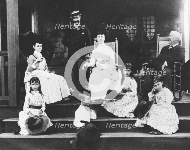 General Philip Sheridan and family, Nonquitt, Massachusetts, USA, 1888. Artist: Unknown