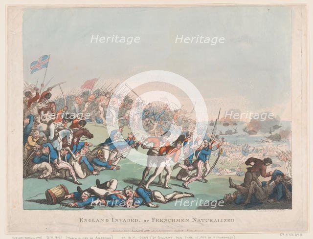 England Invaded or Frenchmen Naturalized, 1803., 1803. Creator: Thomas Rowlandson.