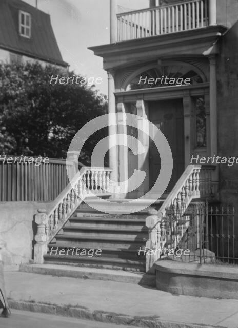 Entrance to a multi-story house, New Orleans or Charleston, South Carolina, between 1920 and 1926. Creator: Arnold Genthe.