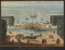 Perspective view of the Fountain of Apollo and the Grand Canal in Versailles, c1700-1719. Creator: Anonymous.