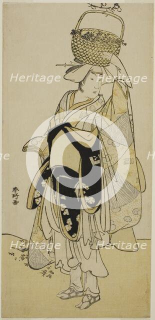 The Actor Ichikawa Yaozo III as Shiragiku in the Dance Sequence "Shinobu Uri" in the..., c. 1785. Creator: Katsukawa Shunko.