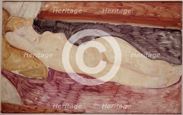 Nude Woman Lying Down, 1918-1919.