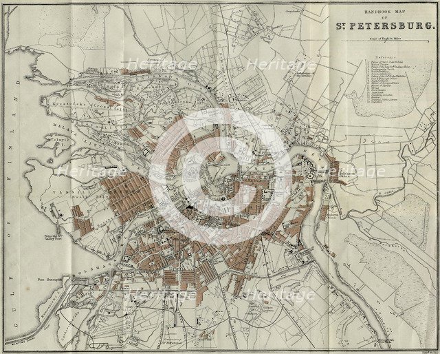 Map of Petersburg, 1893. Artist: Anonymous master  