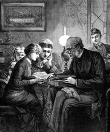 The End of the Year: Striking Twelve, 1881. Creator: R&E Taylor.