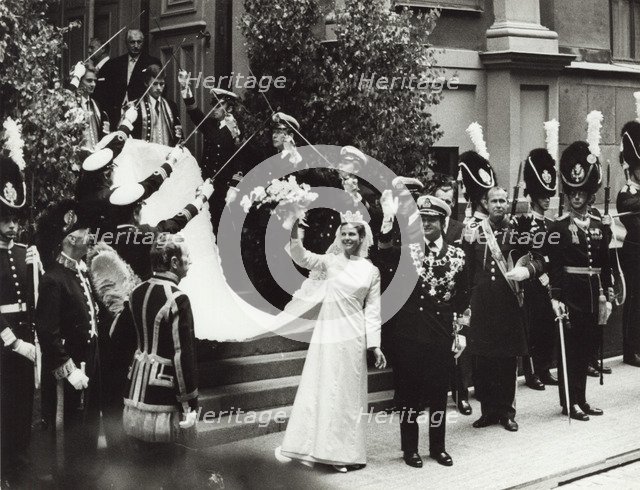 The wedding of Silvia Sommerlath and King Carl XVI Gustaf of Sweden, Stockholm, 19 June 1976. Artist: Unknown