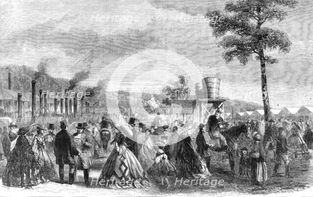 The Implement-yard at the Royal Society's Show at Leeds, 1861. Creator: Unknown.