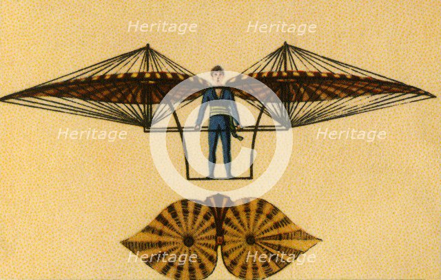 Jacob Degen's flying machine, 1808, (1932). Creator: Unknown.