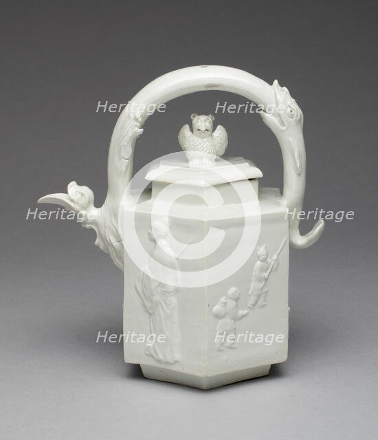 Teapot, Vienna, c. 1720. Creator: Du Paquier Porcelain Manufactory.