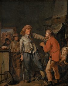 Soldiers Breaking into a Peasant's Cottage, 1645. Creator: Pieter Codde.