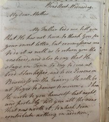 Letter from William Pitt, 1770s. Creator: William Pitt the Younger.