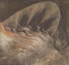 Head of an Apostle Surrounded by a Tongue of Fire and a Nimbus: Fragment..., 1500-50. Creator: School of Raphael.