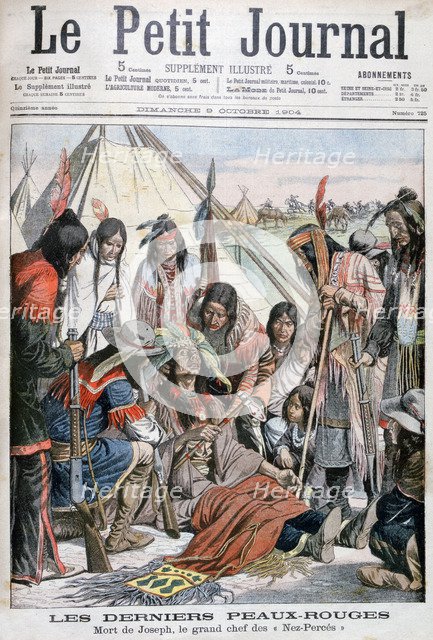Death of Joseph, Chief of the Nez-Perce, 1904. Artist: Unknown