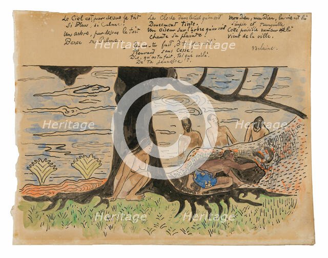 Tahitians Fishing, 1891/93. Creator: Paul Gauguin.