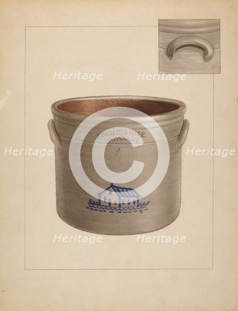 Crock, c. 1937. Creator: John Fisk.