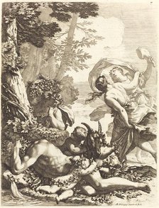 Bacchanal with Sleeping Bacchus, 1650s. Creator: Michel Dorigny.