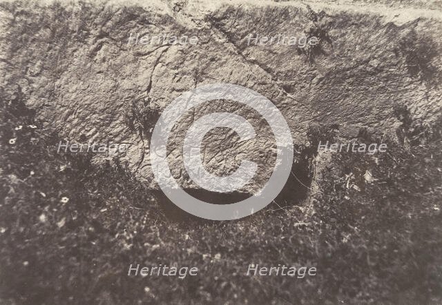 Jérusalem, Vallée de Hinnom, Inscription tumulaire grecque, 2, 1854. Creator: Auguste Salzmann.