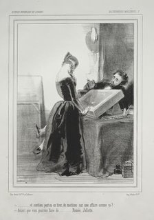 Baliverneries Parisiennes. Creator: Paul Gavarni (French, 1804-1866).