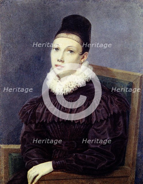 Portrait of Yelizaveta Petrovna Naryshkina (1801-1867), 1832. Artist: Bestuzhev, Nikolai Alexandrovich (1791-1855)