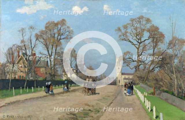 The Avenue, Sydenham, 1871. Artist: Pissarro, Camille (1830-1903)