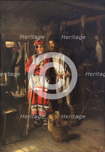 Father-in-law, 1888. Artist: Makovsky, Vladimir Yegorovich (1846-1920)