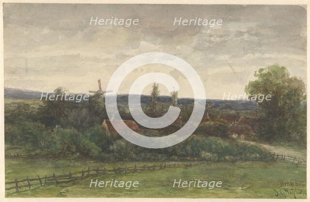 Landscape in Dongen, 1854. Creator: Johannes Gysbert Vogel.