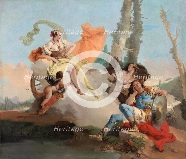 Armida Encounters the Sleeping Rinaldo, 1742/45. Creator: Giovanni Battista Tiepolo.