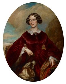 Portrait of Anna Hardaway Bunker, 1857. Creator: John L Harding.