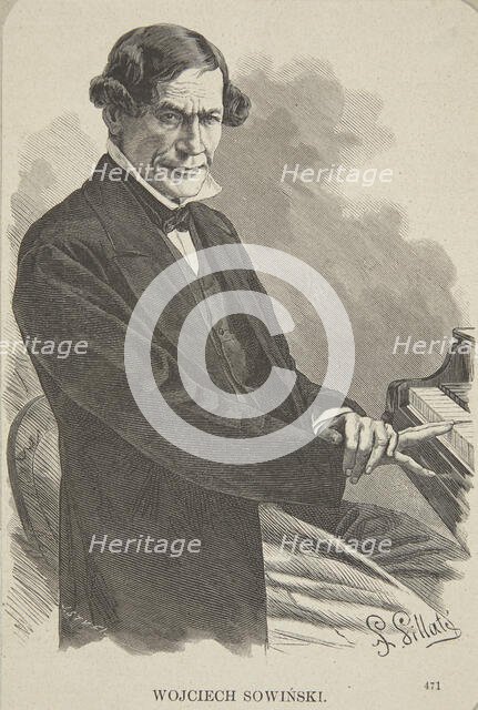 Portrait of the pianist and composer Wojciech Albert Sowinski (1805-1880). Creator: Styfi, Jan (1841-1921).