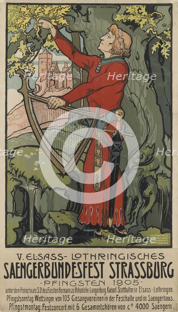 Saengerbundesfest (singer festival) Strasbourg, 1905. Creator: Schnug, Léo (1878-1933).