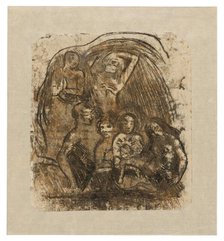 Nativity (Mother and Child Surrounded by Five Figures), c. 1902. Creator: Paul Gauguin.