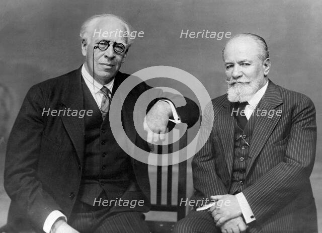 Konstantin Stanislavsky and Vladimir Nemirovich-Danchenko, 1910s. Creator: Anonymous.