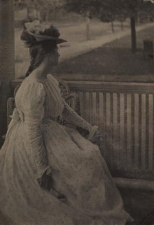 On the Porch (Julia Hall McCune), c. 1897. Creator: Clarence H. White (American, 1871-1925).