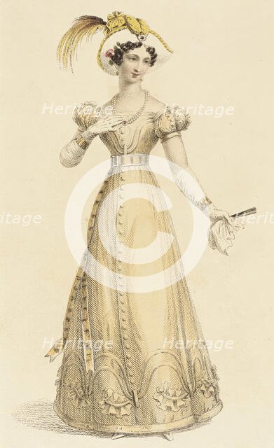 Fashion Plate (Dinner Dress), 1826. Creator: Rudolph Ackermann.