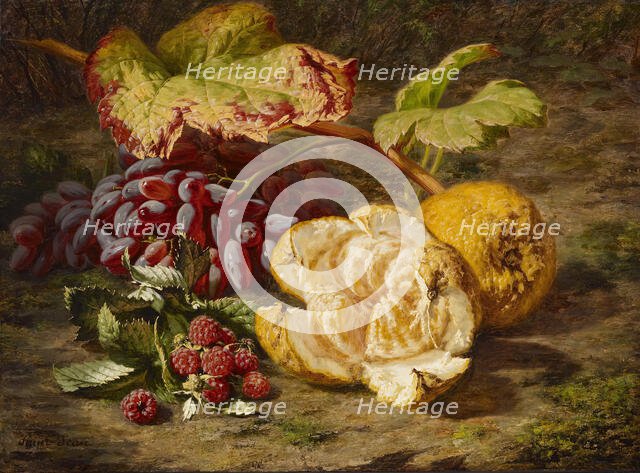 Still Life with Fruit, c1850. Creator: Simon Saint-Jean.