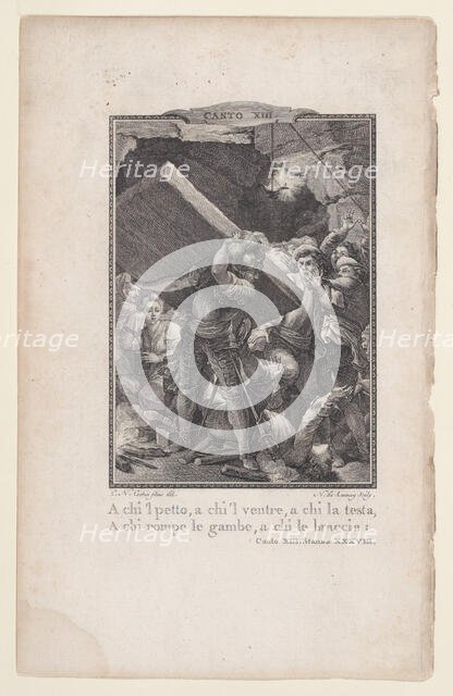Canto 13, Stanza 38, from Orlando Furioso, 1772-74., 1772-74. Creator: Nicolas de Launay.
