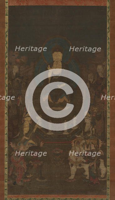 Shaka, Monju, Fugen and the Ten Great Disciples (Judai Deshi), 14th century. Creator: Unknown.