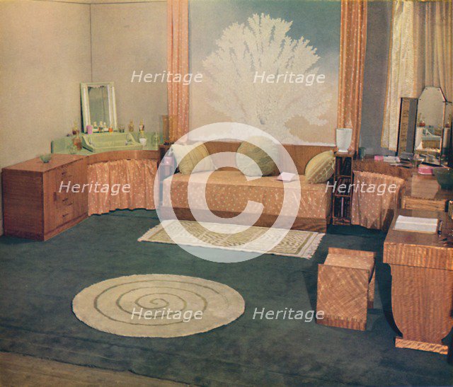 'A small bedroom, arranged by Heal & Son Ltd., of London', 1935. Artist: Unknown.